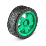 65mm Rubber Tyre Wheel for BO Motors Green