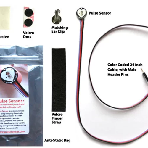 Pulse Sensor Heart Rate Detector Excellent Quality with Velcro Strap Kit