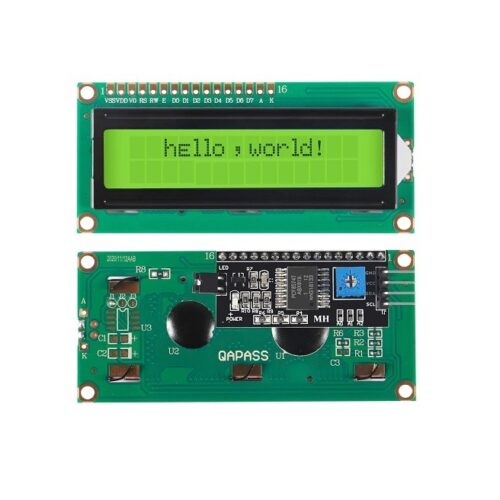 1602 (16×2) LCD Display with I2C/IIC interface – Green Backlight