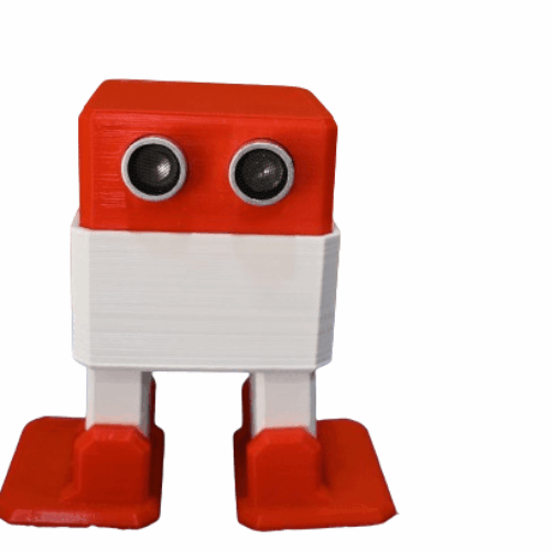 Otto Robot 3D Printed Compatible With Arduino Plastic parts Only (Red)